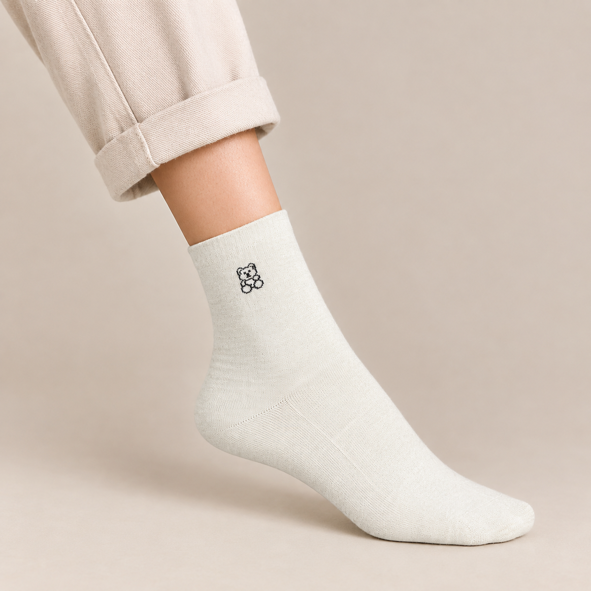 Tiny Bear Crew Socks